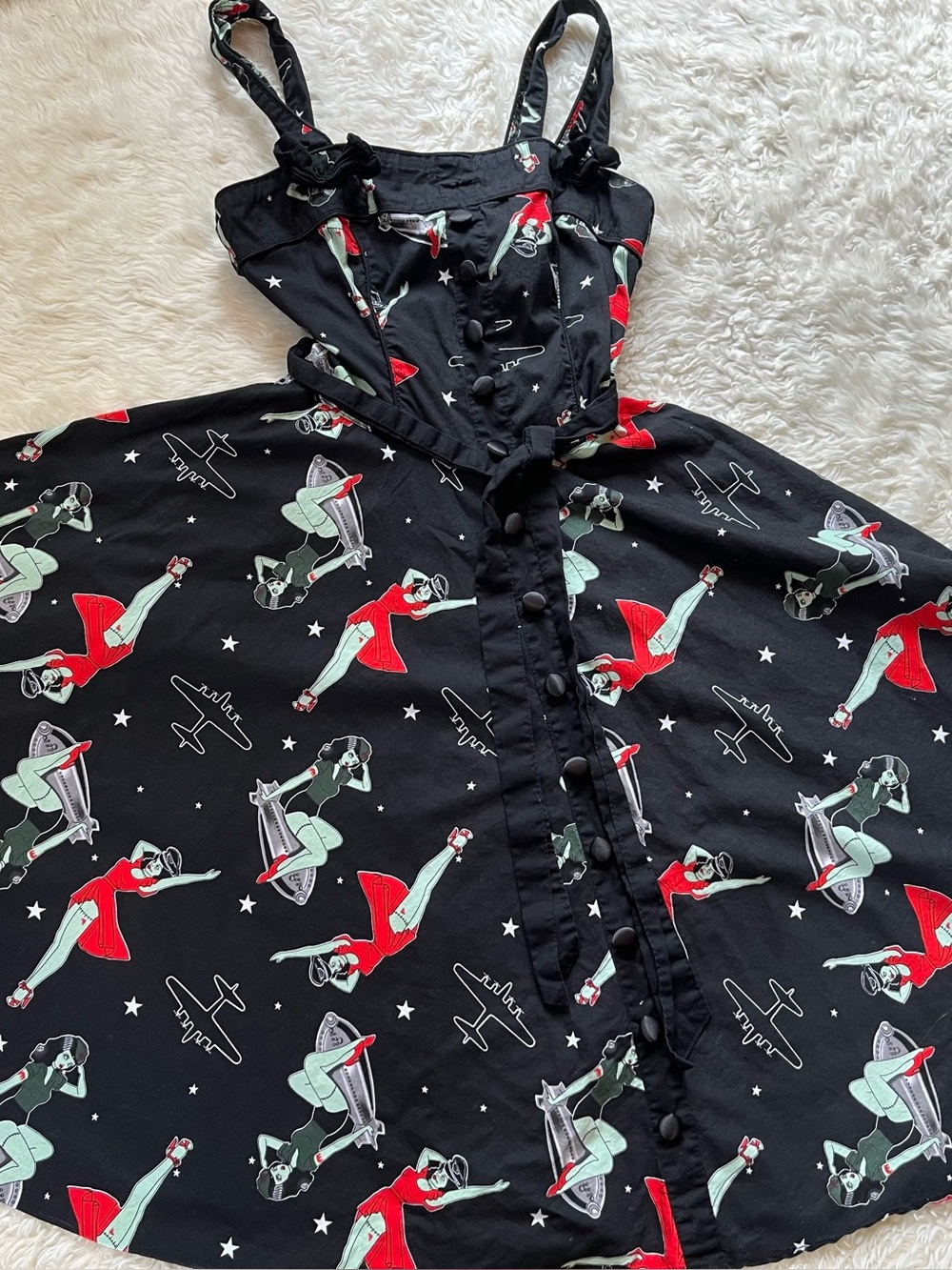 Hell Bunny Zombie Dress Pin Up Rare Size Medium